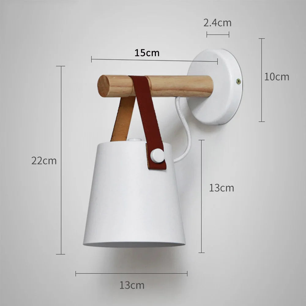 Nordic Wooden Wall Lamp