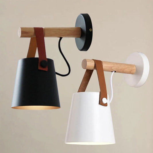 Nordic Wooden Wall Lamp