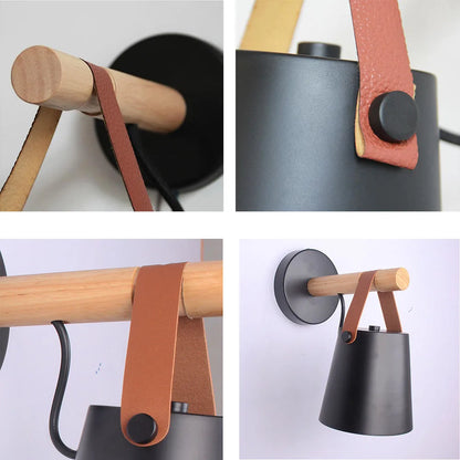 Nordic Wooden Wall Lamp
