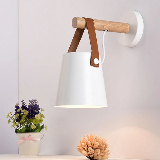 Nordic Wooden Wall Lamp