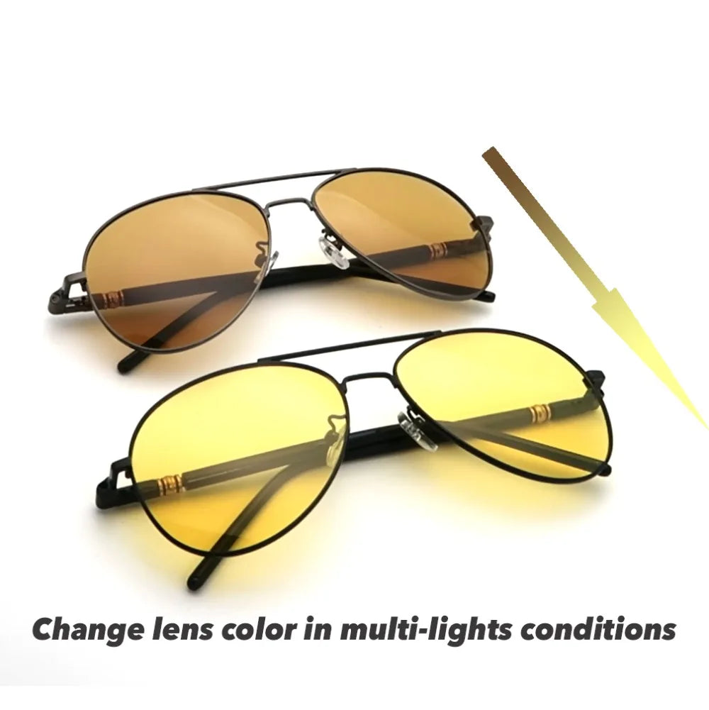 Photochromic Night Vision Polarizing Sun Glasses