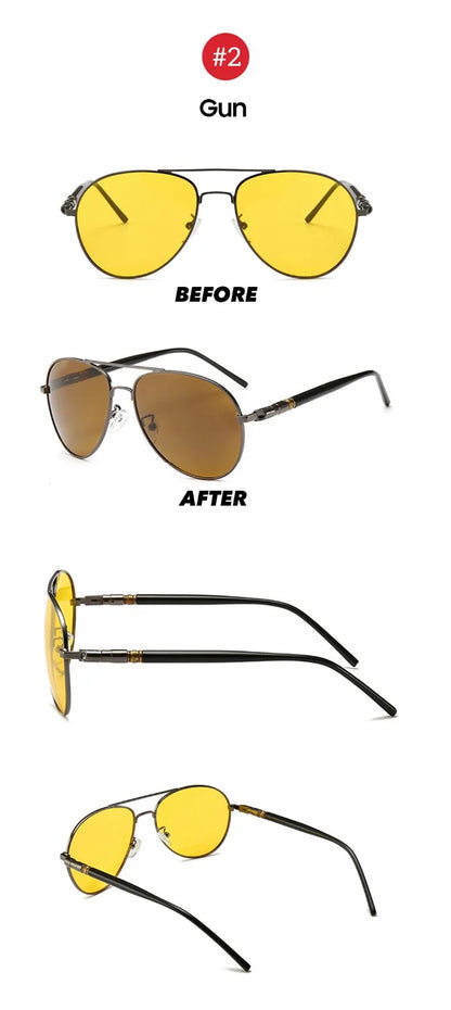 Photochromic Night Vision Polarizing Sun Glasses