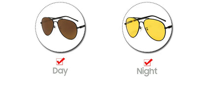 Photochromic Night Vision Polarizing Sun Glasses