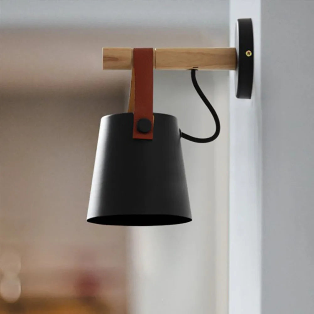Nordic Wooden Wall Lamp