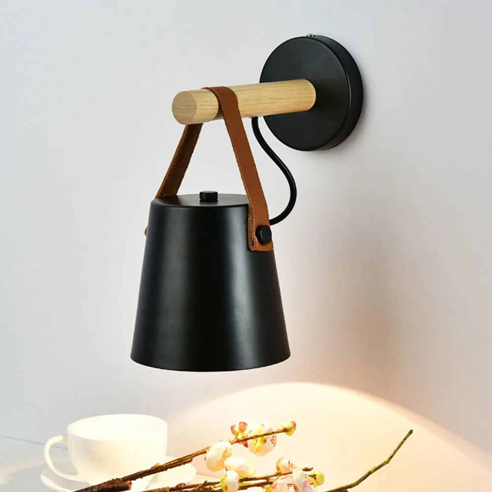 Nordic Wooden Wall Lamp