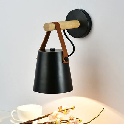 Nordic Wooden Wall Lamp