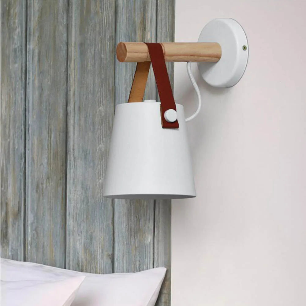 Nordic Wooden Wall Lamp