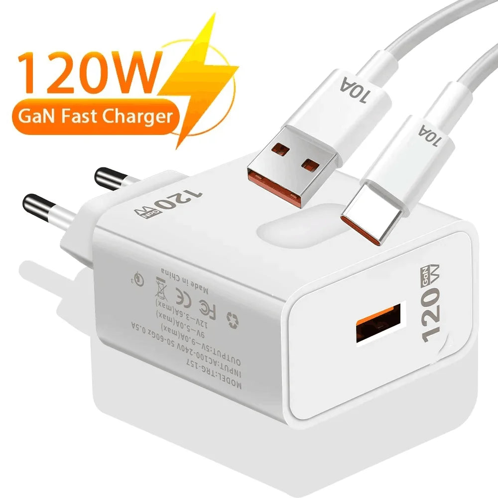 Type C 120W USB Fast Charger