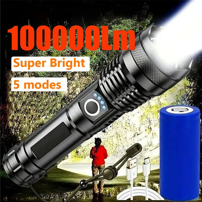 High Power Flashlight Rechargeable Torch