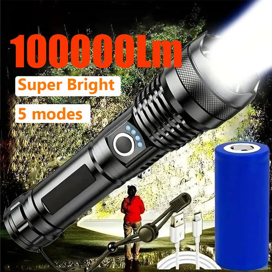 High Power Flashlight Rechargeable Torch