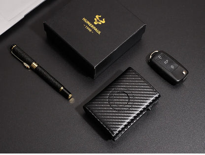 RFID Carbon Fiber Airtag Blocking Wallet