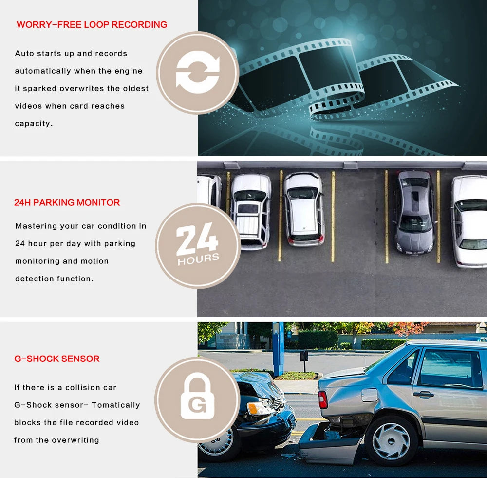 Rearview Mirror Dual Camera Recorder