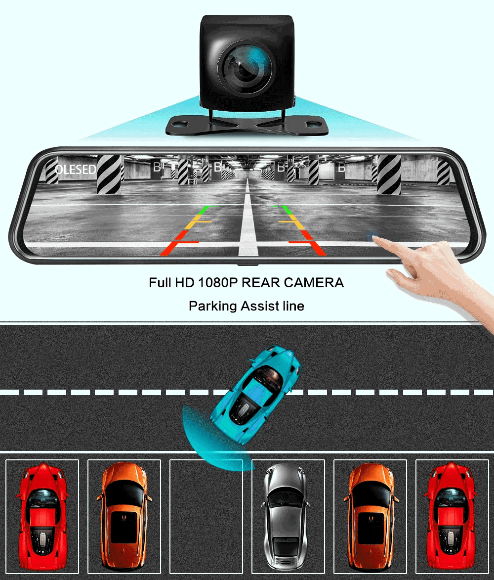 Rearview Mirror Dual Camera Recorder
