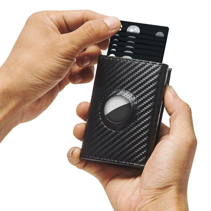 RFID Carbon Fiber Airtag Blocking Wallet