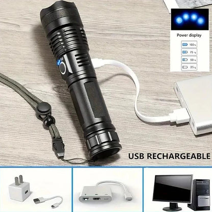 High Power Flashlight Rechargeable Torch