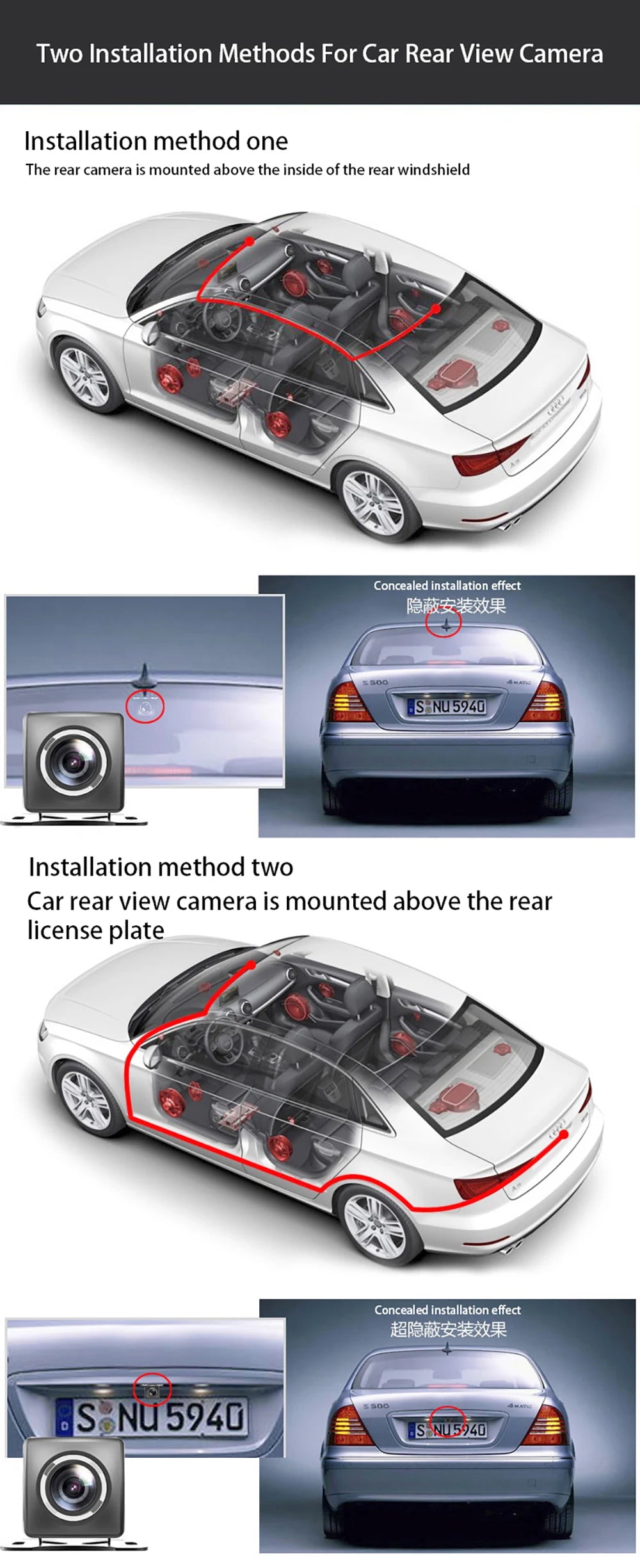 Rearview Mirror Dual Camera Recorder