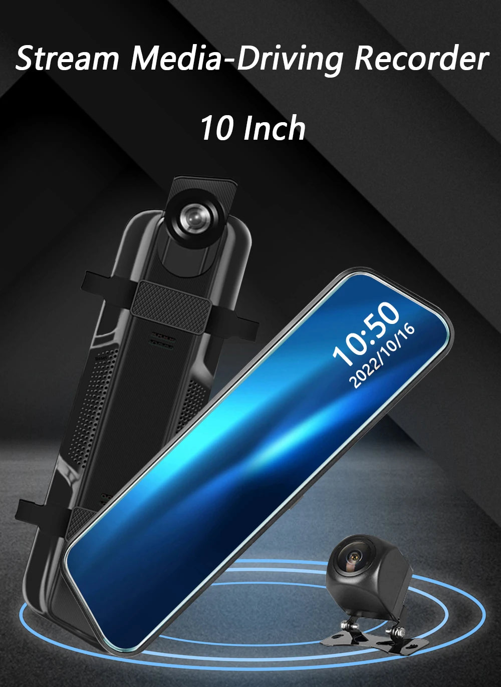 Rearview Mirror Dual Camera Recorder