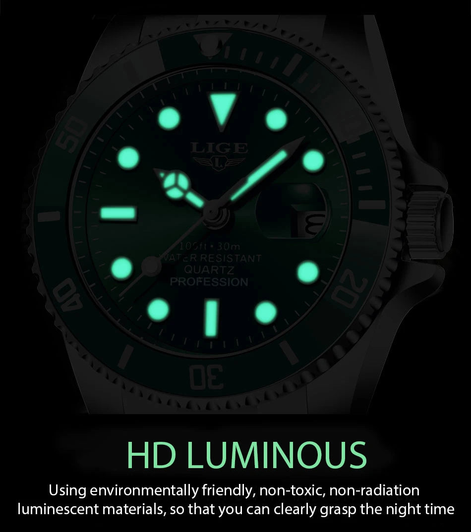 LIGE Diver Watch