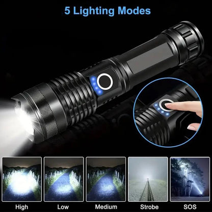 High Power Flashlight Rechargeable Torch