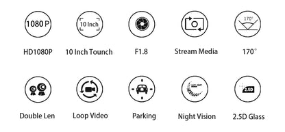 Rearview Mirror Dual Camera Recorder