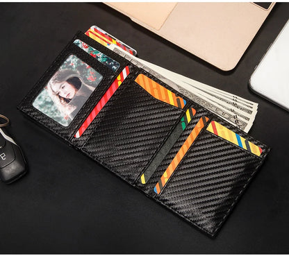 RFID Carbon Fiber Airtag Blocking Wallet